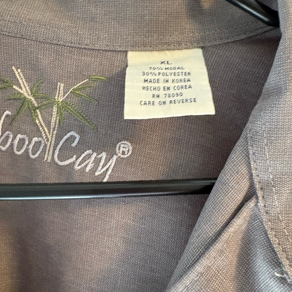 CoolCay Men’s Gray Casual Button-Down Shirt - XL